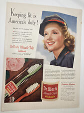 c1942 Dr. West's Miracle-Tuft Toothbrush, Keeping Fit Is America's Duty Print Ad picture