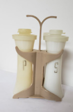Vintage Tupperware Salt & Pepper Shakers With Holder picture