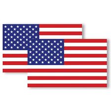USA Patriotic American Flag Adhesive Decal Sticker, 2 Pack, 3x5 Inch picture