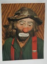 Vintage 1985 Emmett Kelly Signed Photo (20 1/10” tall x 16” wide) Good Shape picture