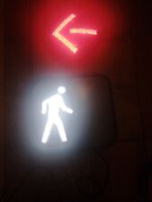 MAN CAVE Red Arrow Traffic Signal Light & PEDESTRIAN WALK/DONT WALK picture
