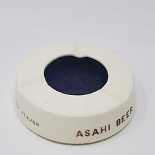 Vintage ASAHI Beer Ashtray Ceramic Made in Japan Golden Flavor READ picture