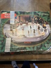 Vintage Mr Christmas Holiday Skaters Village Ice Skating Rink Victorian READ picture