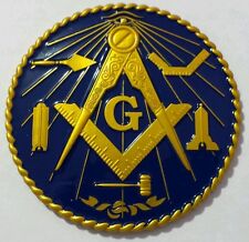 Masonic Working Tools Car Emblem with Dark Blue background  picture