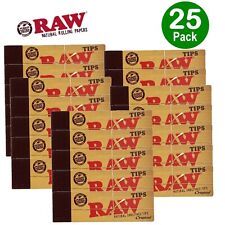 RAW Original Natural Unrefined Tips 25 Booklets (50 Tips/Pack) -  picture