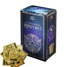 Gold Foil Brand New Set Of Tarot Plastic Waterproofing Cards Brand New  picture