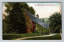 Brattleboro VT-Vermont, Episcopal Church, Religion, Vintage Souvenir Postcard picture