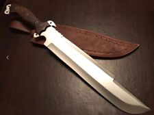Hand forged J2 Steel Big 18'' wood handle camping hunting survival forest Knife picture