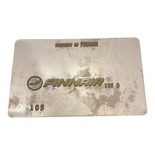 Vintage FINNAIR Airlines Travel Agent Metal Validation Plate Aviation picture