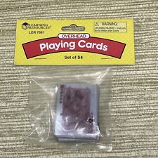 Learning Resources Mini 2” Inch Transparent Overhead Playing Cards NIP Sealed picture