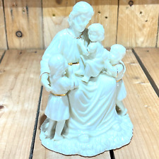 Vintage Lefton Jesus Loves The Children Ceramic Figurine Music Box  picture