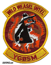 USAF WILD WEASEL - YGBSM -SEAD- INTELLIGENCE-ORIGINAL AIR FORCE VEL PATCH picture