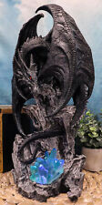Large Euranius Drake Elder Dragon Guarding LED Light Crystal Elements Statue picture