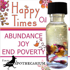 HAPPY TIMES Oil Abundance Happiness Joy Positivity Reverse Poverty FABLED CROW picture