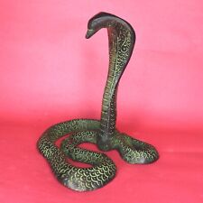 Cobra Snake Shape Figurine Handcrafted Brass Statue Feng Shui Figure Sculpture picture