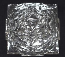 Sphatik Shree Yantra / Shri Yantra In Natural Quartz Crystal - 806gm - Certified picture