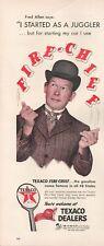 1942 Texaco Fire Chief Gasoline Fred Allen Started As A Juggler Vtg Print Ad L24 picture