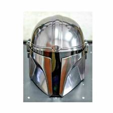 The Mandalorian 18 Guage Steel Medieval Star Wars Boba Fatt Mandalorian Helmet picture