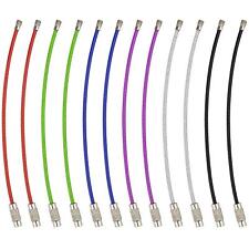 10pc Colorful Stainles Steel Wire Cable Keychain Key Ring Chain With Screw Lock picture