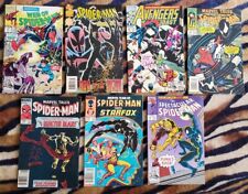 VINTAGE Spider-Man Comic book Lot of 7 *1984-1995* (Plus a Slab) picture