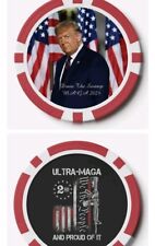 10 PIECE SET 2024 ELECTION DRAIN THE SWAMP - ULTRA MAGA 2ND AMENDMENT CHIPS picture