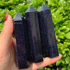 Natural Blue Goldstone Crystal Tower Spiritual Healing Reiki Collection Specimen picture