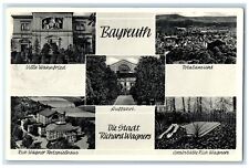 c1930's Richard Wagner's City of Bayreuth Bavaria Germany Multiview Postcard picture
