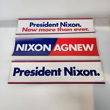 Richard Nixon for President  Political Bumper Sticker Lot Nixon Agnew  Lot Of 3 picture