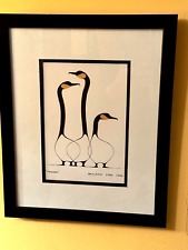 Splendid Art print /Benjamin Chee Che Native Canada Three Geese Entitled Friends picture