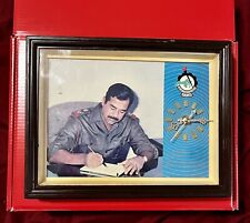 Vintage Iraqi national trade unions Clock W/ image of Saddam Hussein 1980’s Rare picture