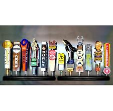 12 SPOT BEER TAP HANDLE DISPLAY  WALL MOUNTED LOT OF 2 ea 6tap W/ BRACKETS picture