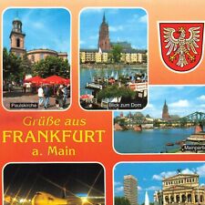 Grube Aus Frankfurt am Main Germany Chrome Multiview Coat of Arms Postcard picture