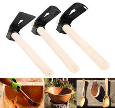 3Pcs Adze Woodworking Tool Kit Fit Log Carving Hand Adze Curved Bowl Woodworking picture