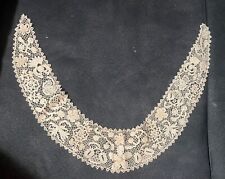 high qaulity antique Victorian handmade brussels Irish? ornate flounce lace 12 picture