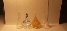 Glass Lot of 4 Handmade perfume bottles w/ daubers, California Artist scupture picture