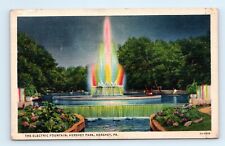 Electric Fountain Hershey Park Hershey PA Postcard Posted 1938 picture
