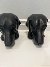 Vintage Chocolate Lab Bookends Chalkware by Gargoyles Studio picture