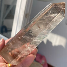 282g Beautiful Clear Smoky Quartz Crystal Point Tower Gradient Healing Specimen picture