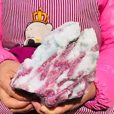 5.21LB TOP Natural Red Tourmaline Crystal Rough Mineral Healing Specimen 511 picture