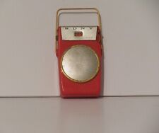 RED SONY TR 610 TRANSISTOR RADIO LEATHER CASE picture