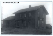 c1963 C&NW Depot Alden Iowa IA Railroad Train Depot Station RPPC Photo Postcard picture
