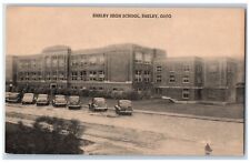 Shelby Ohio Postcard Shelby High School Exterior Building c1940 Vintage Antique picture