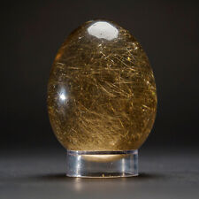 Genuine Polished Rutile Smoky Quartz Egg from Brazil (221.9 grams) picture
