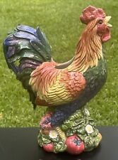Fitz & Floyd Classics Hand Crafted Ceramic Crowing Rooster Pitcher in Garden 12