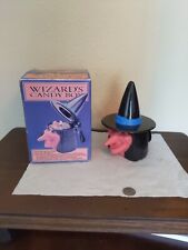 VTG  HALLOWEEN WITCH CANDY DISH Cup -Wizard's Candy Box picture