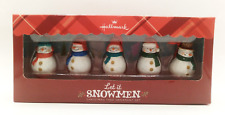 Hallmark Christmas Tree Ornament Set - LET IT SNOWMEN - Set Of 5 picture
