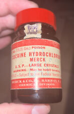 Rare Cocaine Merck Bottle With Tax Stamp Vintage EMPTY *Make Offer* picture
