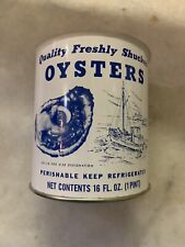 Reginald Stubbs Sfd Co Pint Oyster Can Chincoteague Virginia picture