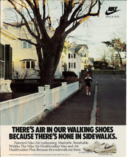 1989 NIKE Walking Tennis Athletic Shoes Swoosh  Vintage Magazine Print Ad picture
