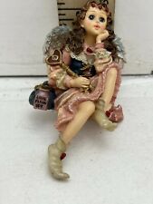 Vintage Ceramic Sitting Angel W/ Love Potion Jar Figure Figurine Collectibles picture